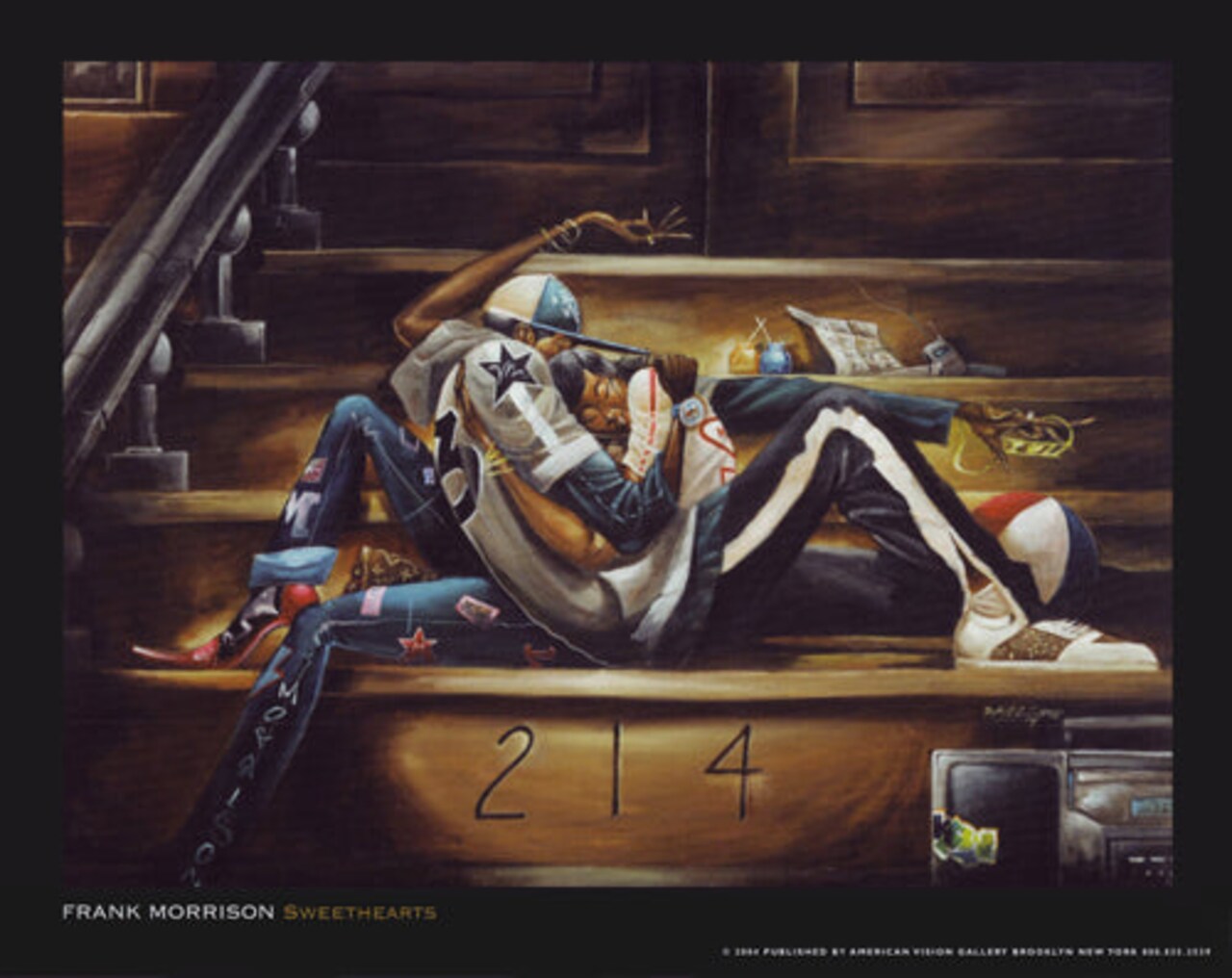 Framed Art Sweethearts by Frank Morrison - Romantic 8x10 Wall for Couples & Home Décor